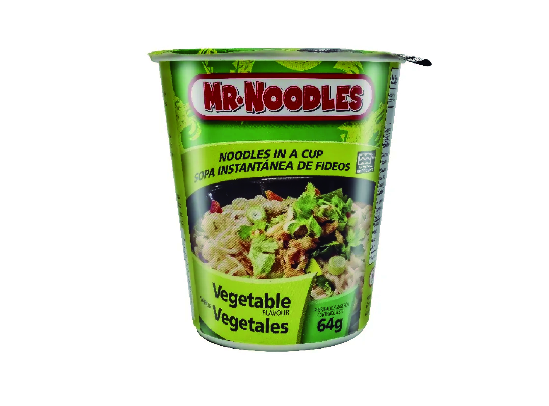  SOPA INST. 64 GR SABOR VEGETALES MR. NOODLES 