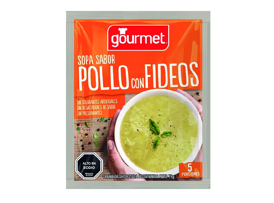  SOPA POLLO C/FIDEOS 70 GR X 21 UN GOURMET 