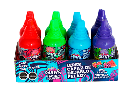  CARAMELO GUNYS ACID PELUCON 28 GR DISP X 8 UND 